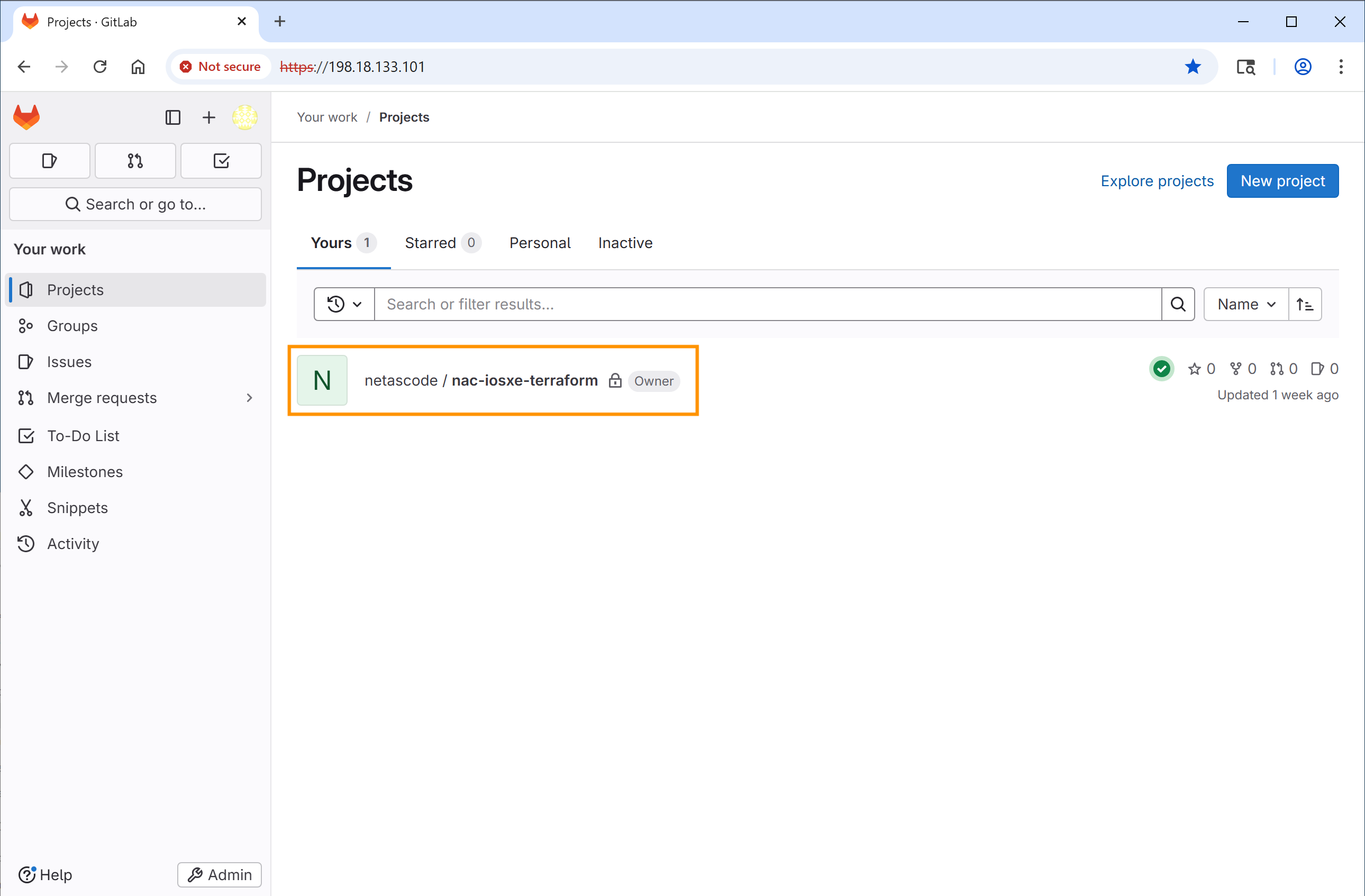 GitLab Dashboard
