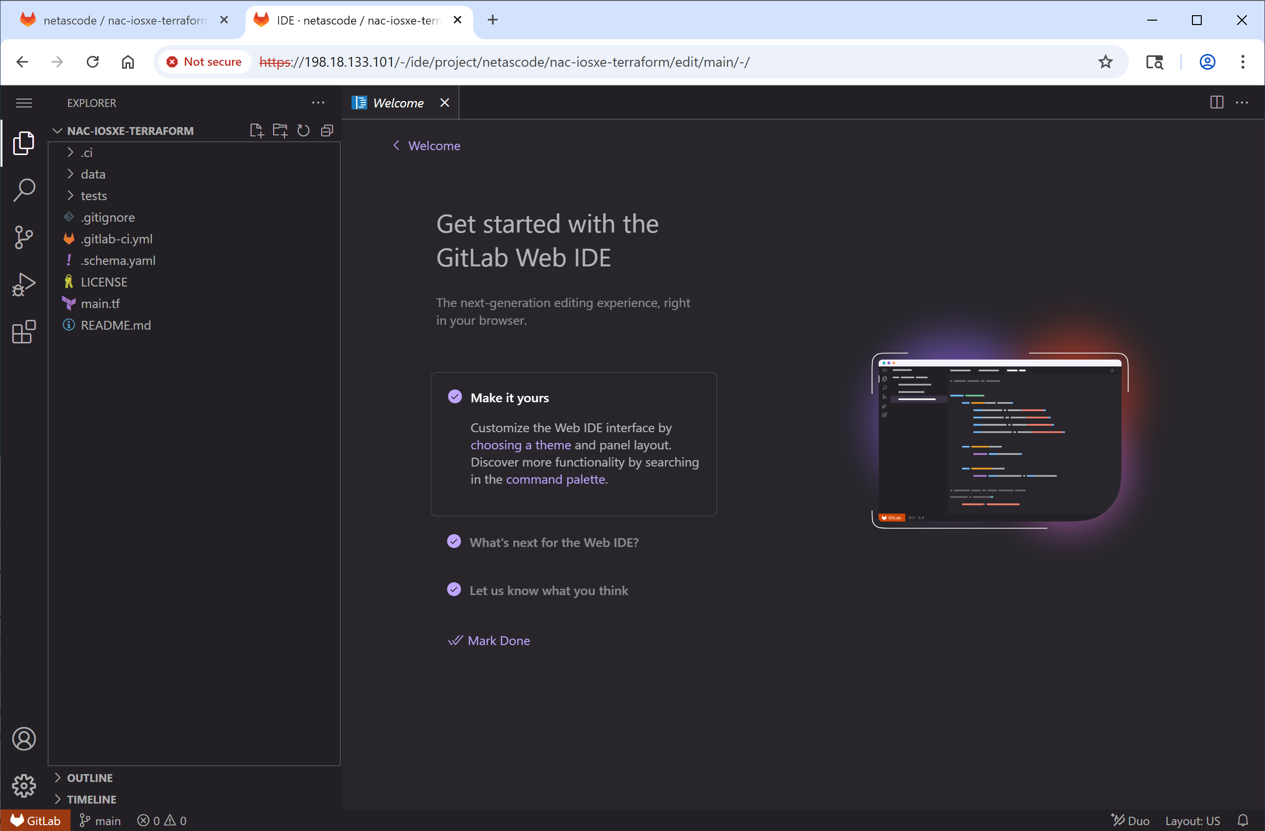 Web IDE Interface