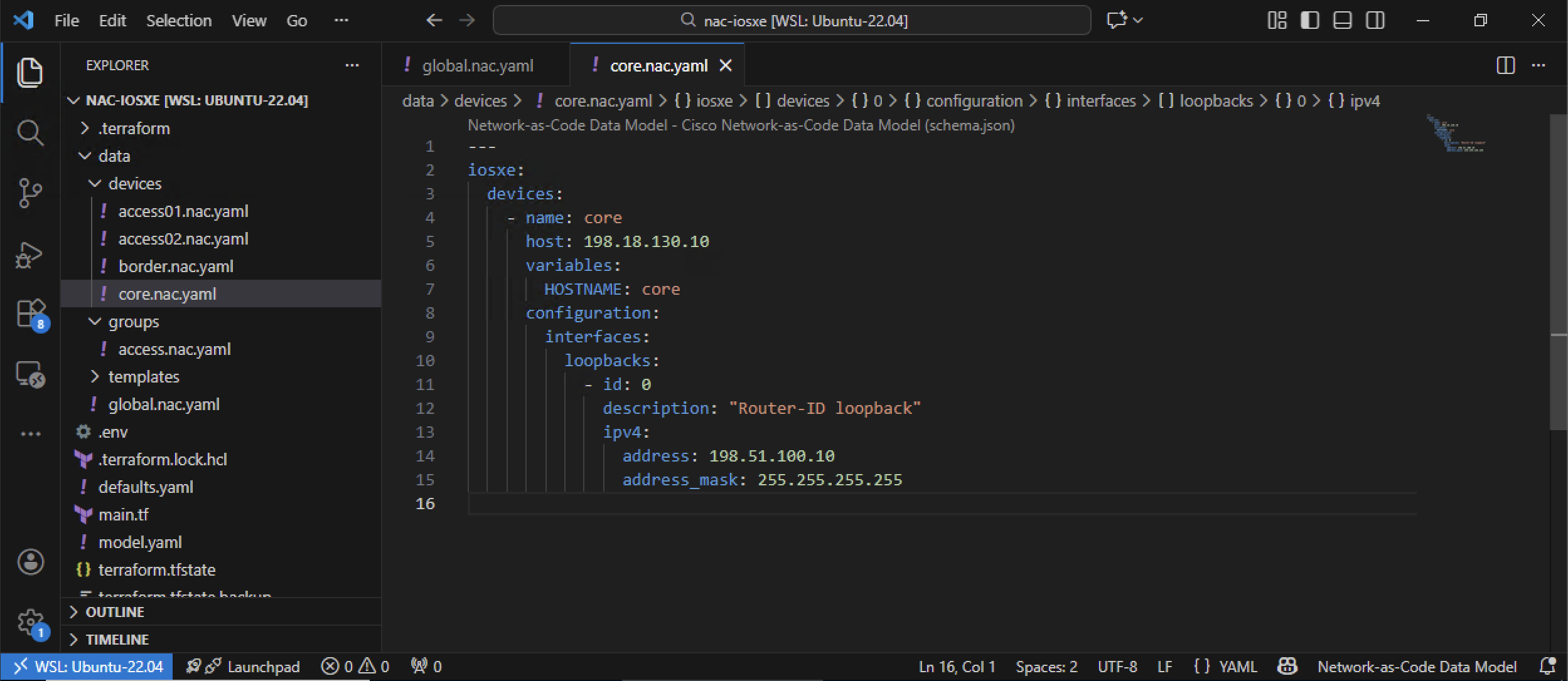 VS Code Device Variables